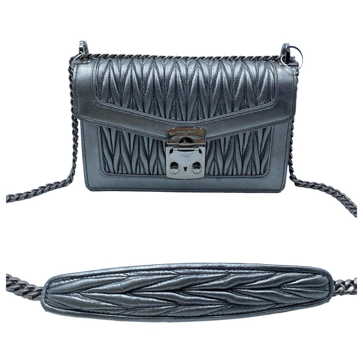 Miu Confidential leather crossbody bag