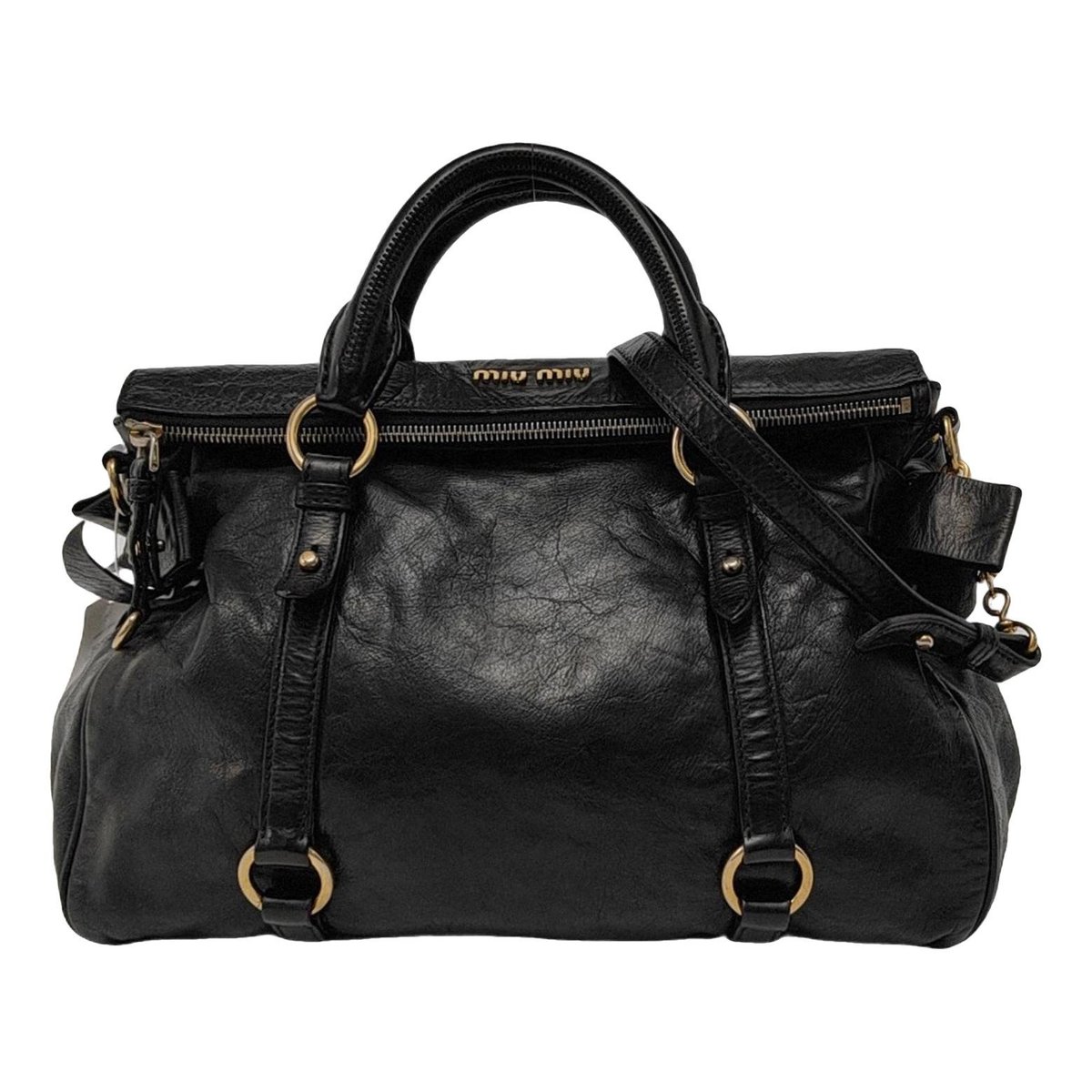 Bow bag leather handbag