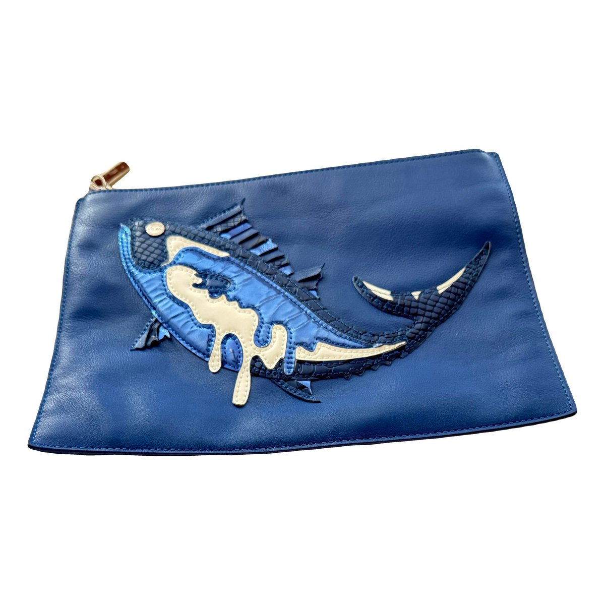 Leather clutch bag