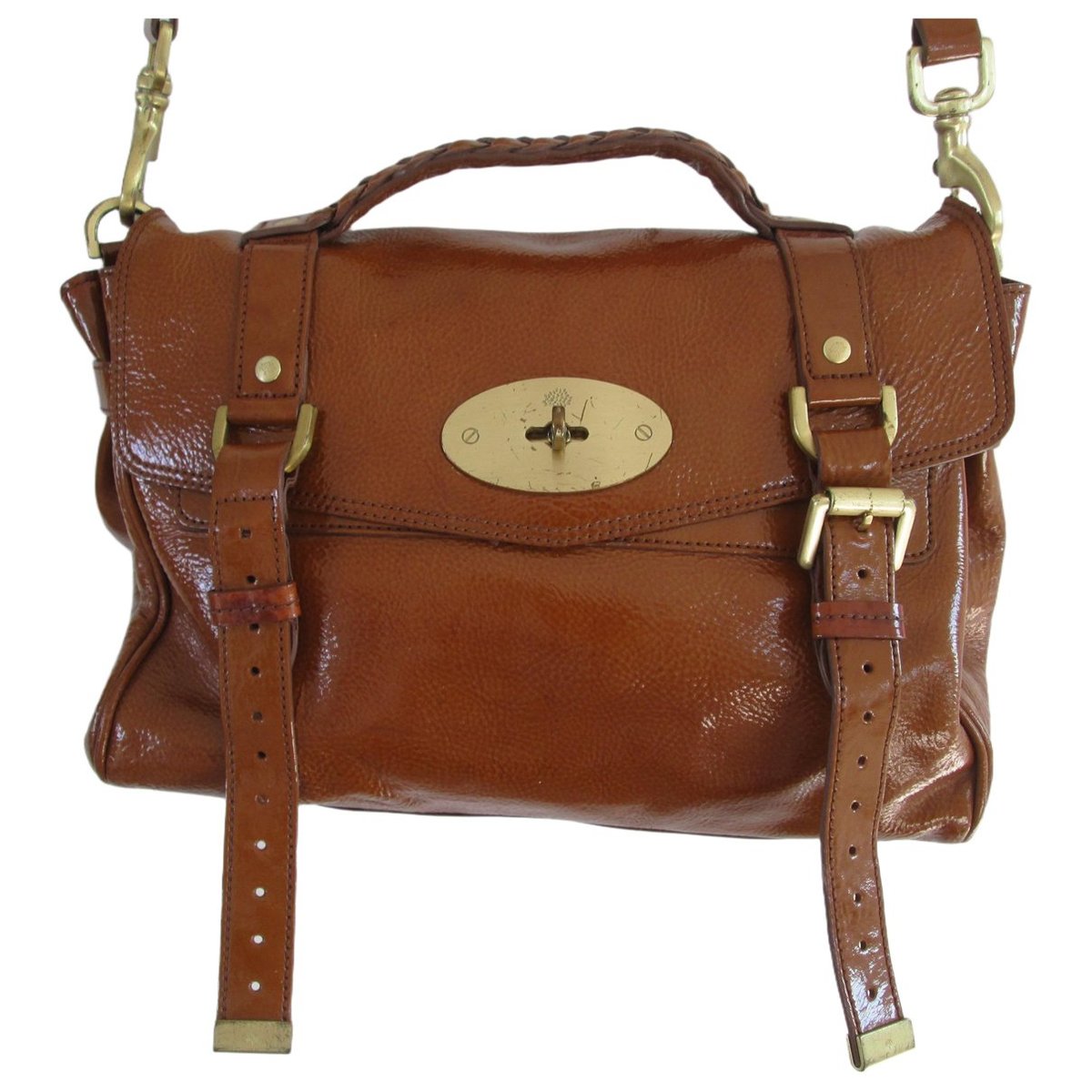 Alexa patent leather handbag