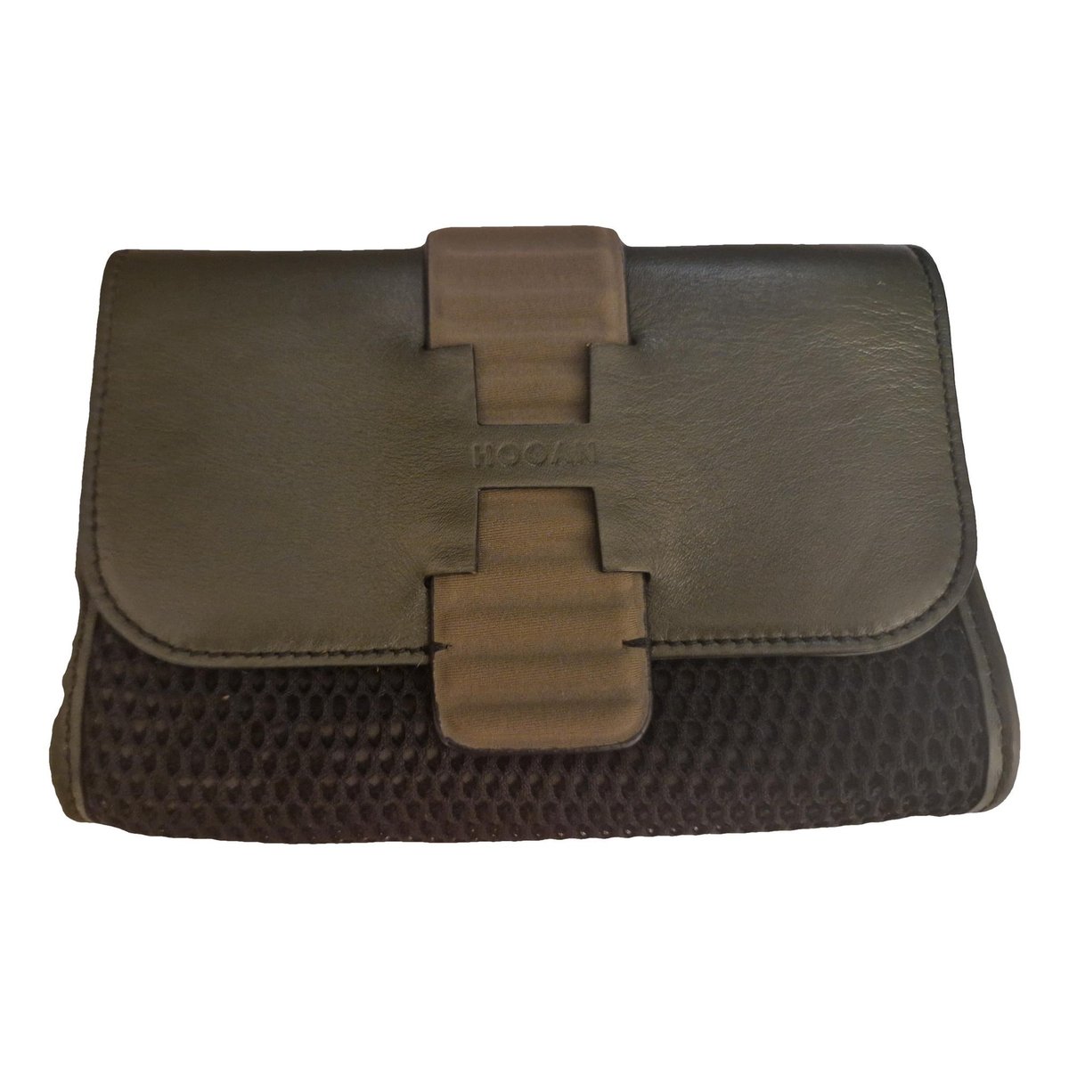 Leather clutch bag
