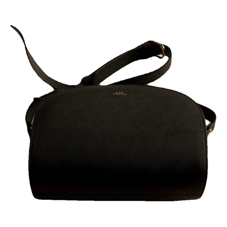 Demi-lune leather handbag
