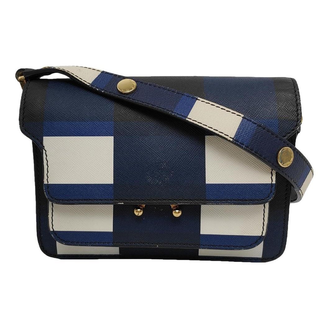 Trunk leather crossbody bag