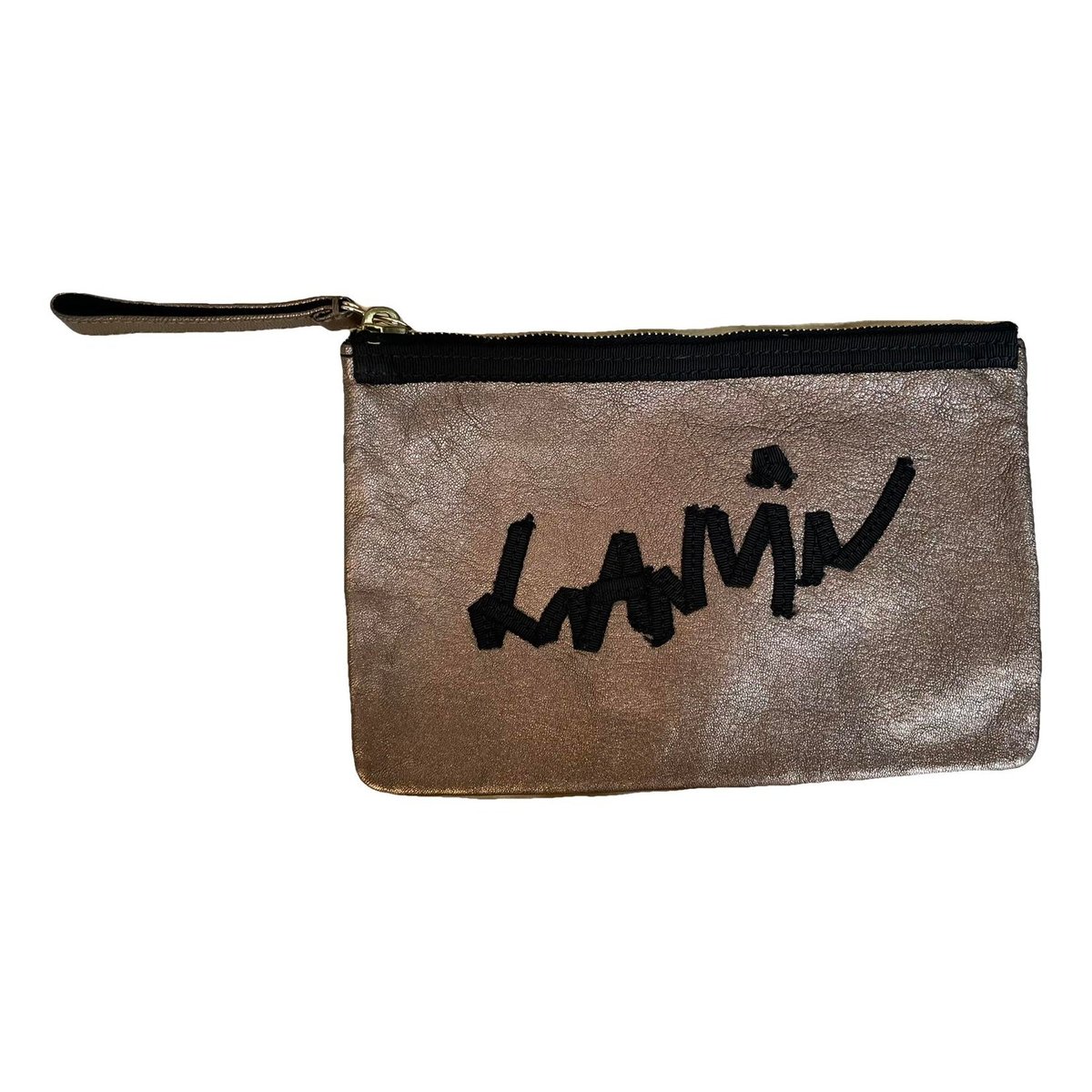 Leather clutch bag