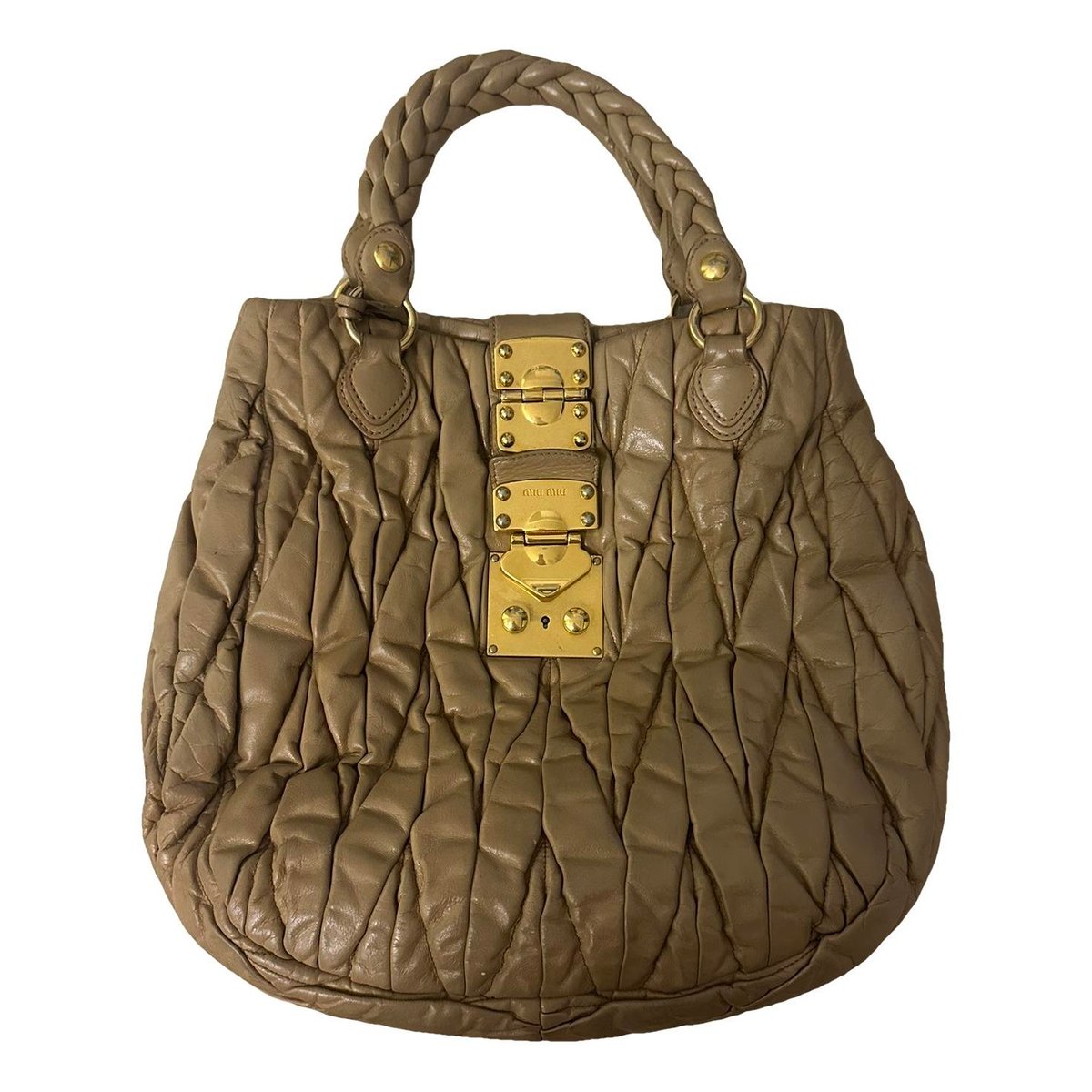 Coffer leather handbag