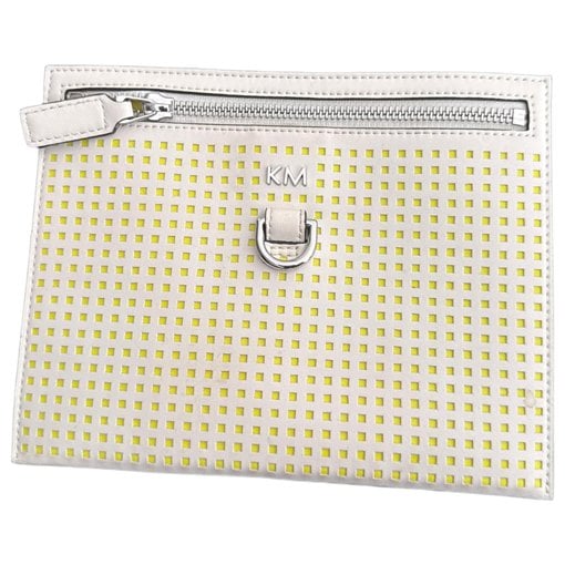 Leather clutch bag