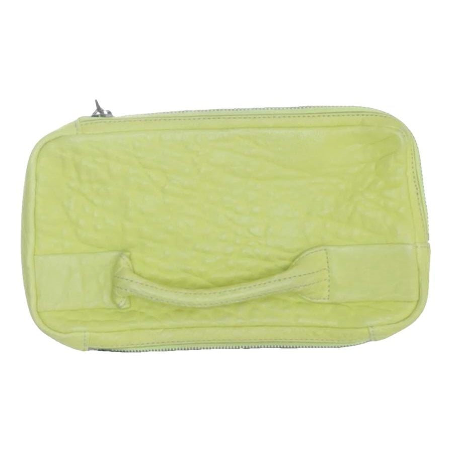 Leather clutch bag