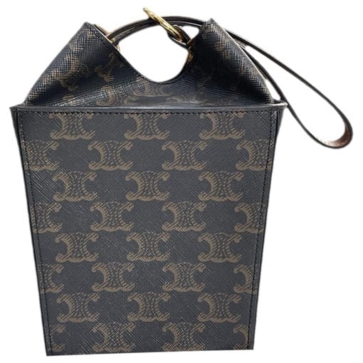 Clasp box vinyl handbag