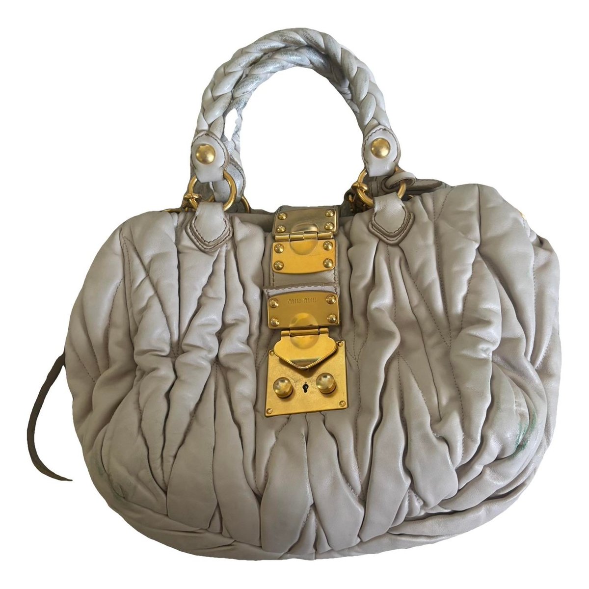 Coffer leather handbag