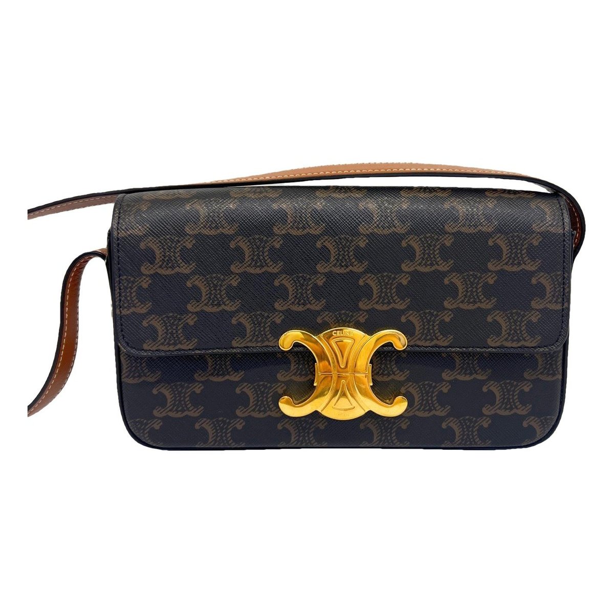 Triomphe Long vinyl handbag