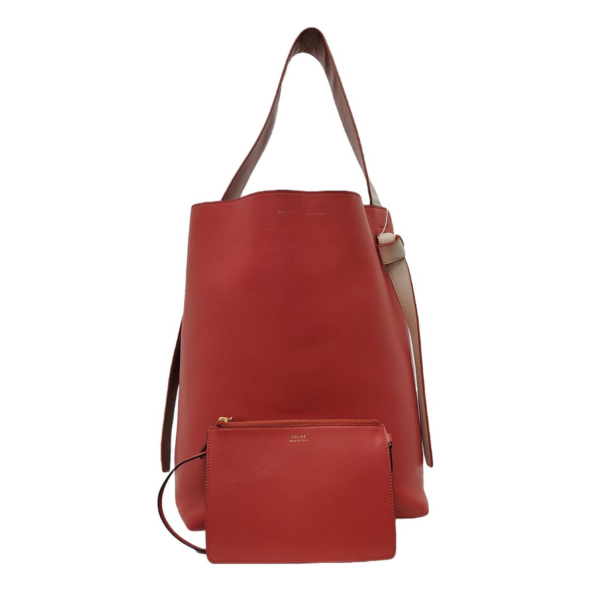 Twisted leather handbag