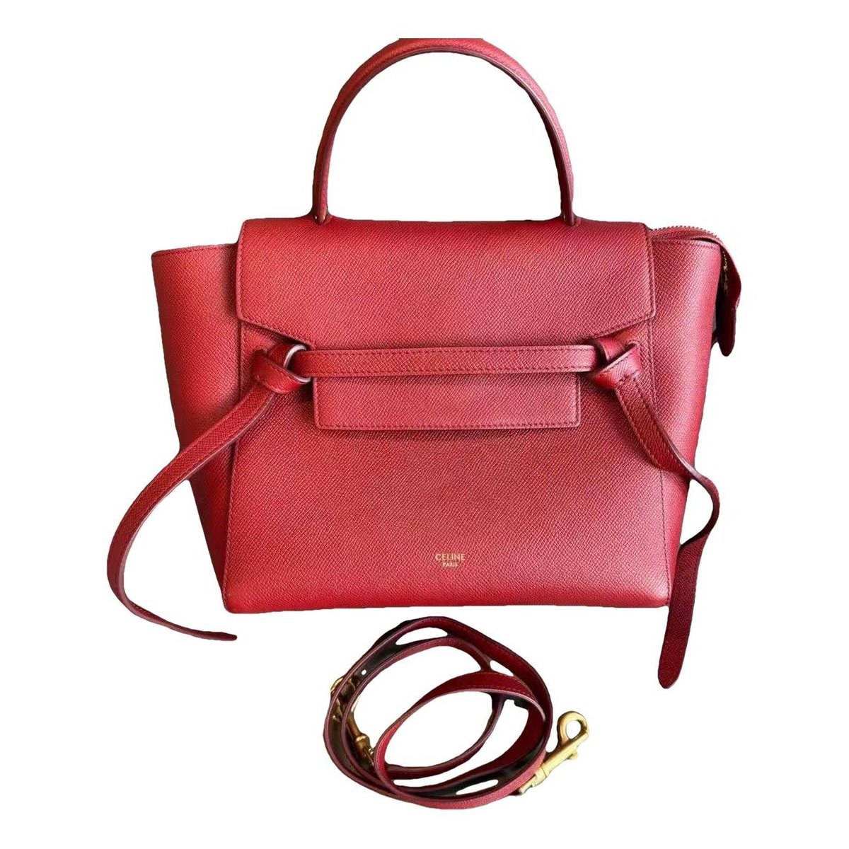 Belt leather handbag