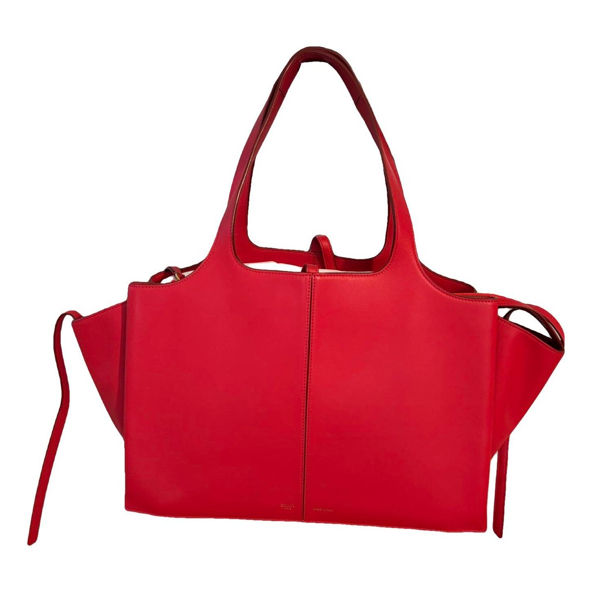Tri-Fold leather handbag