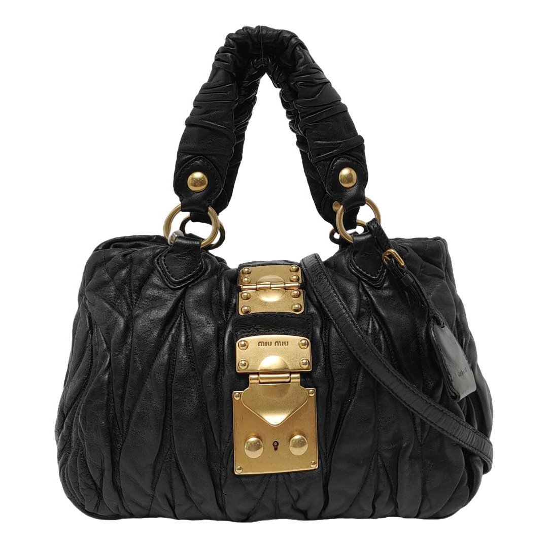 Coffer leather handbag