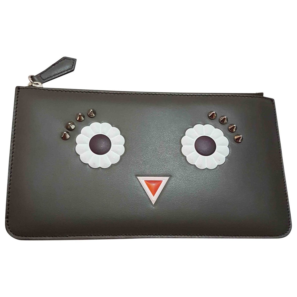 Pouch leather clutch bag