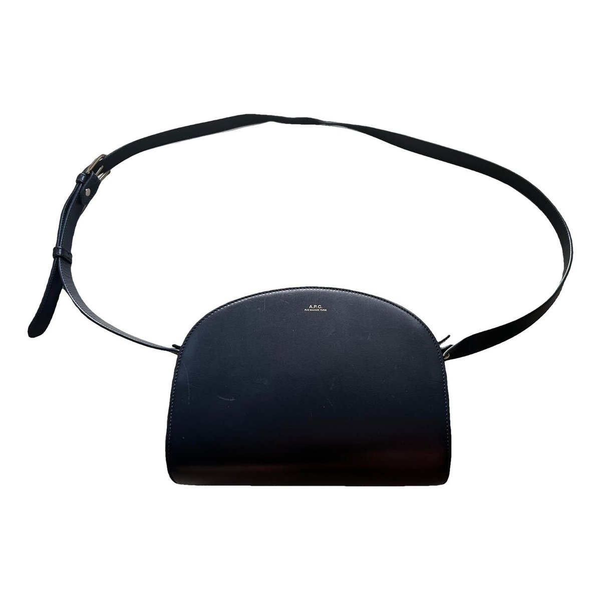 Demi-lune leather bag