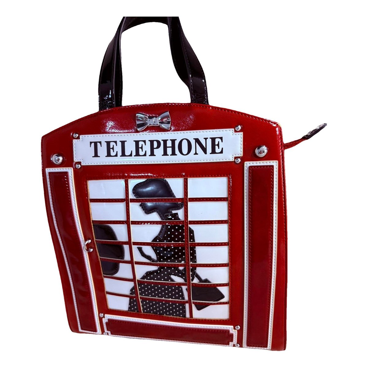 Patent leather tote