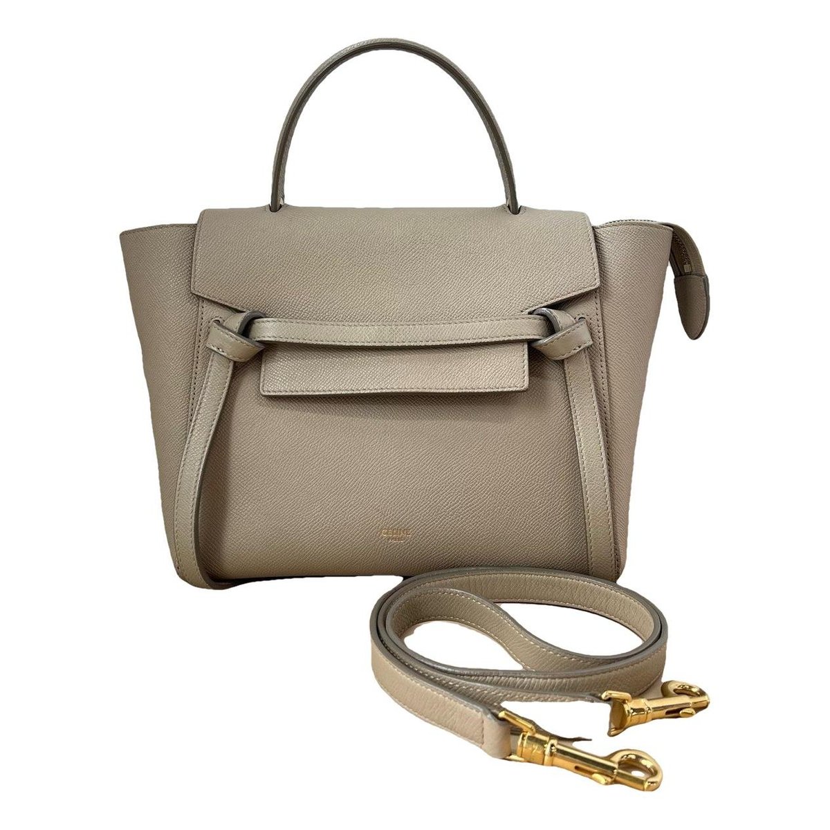Belt leather handbag