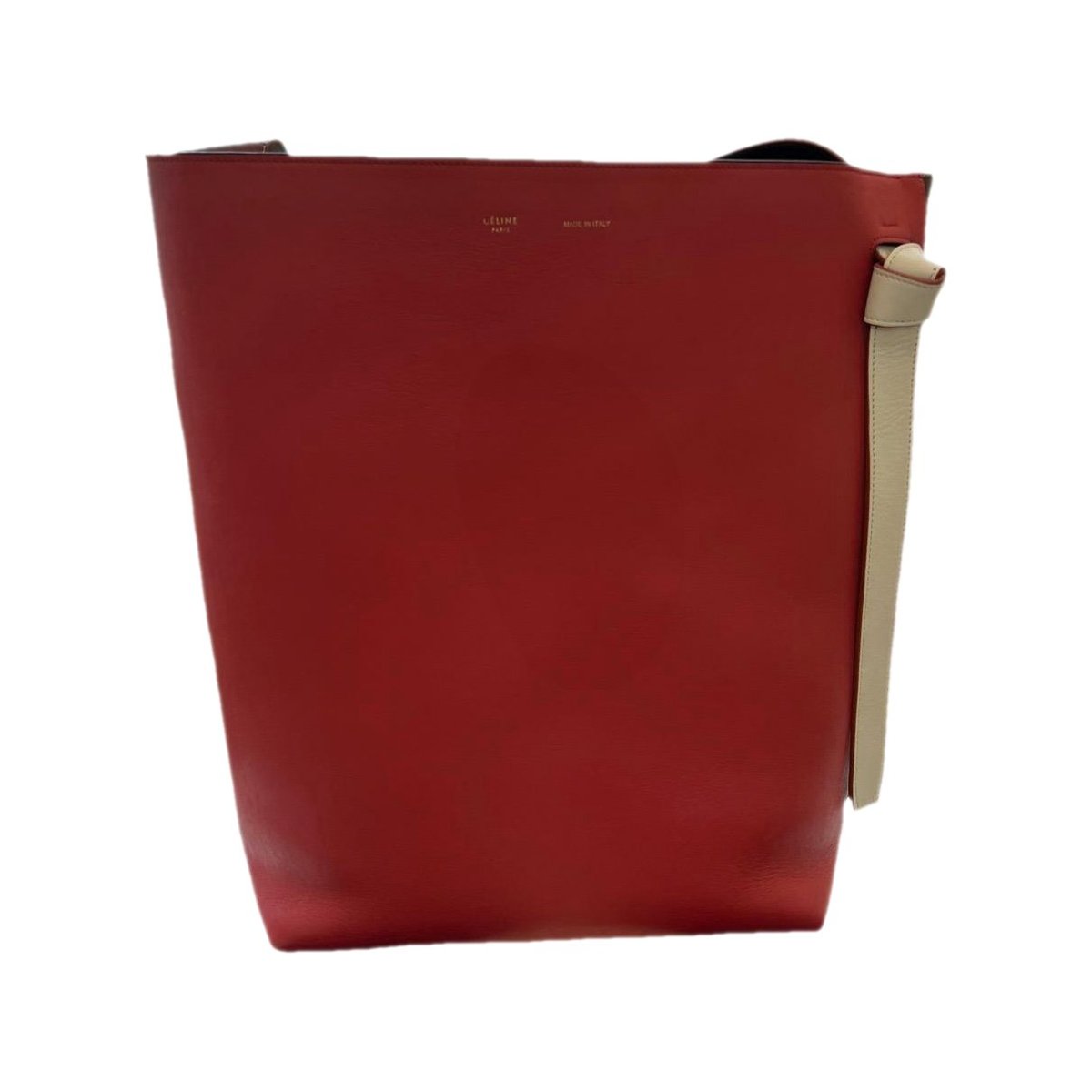 Twisted leather handbag