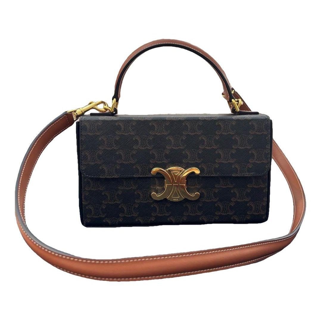 Triomphe vinyl handbag