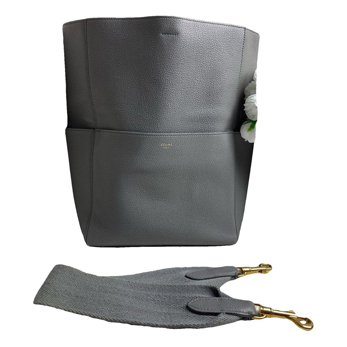 Seau Sangle leather handbag