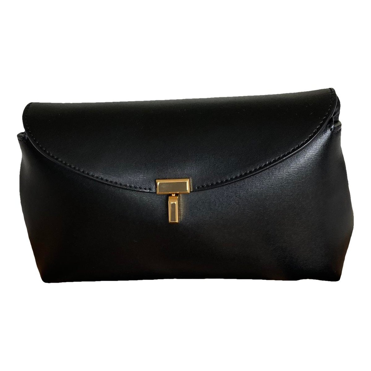 T-Lock leather clutch bag