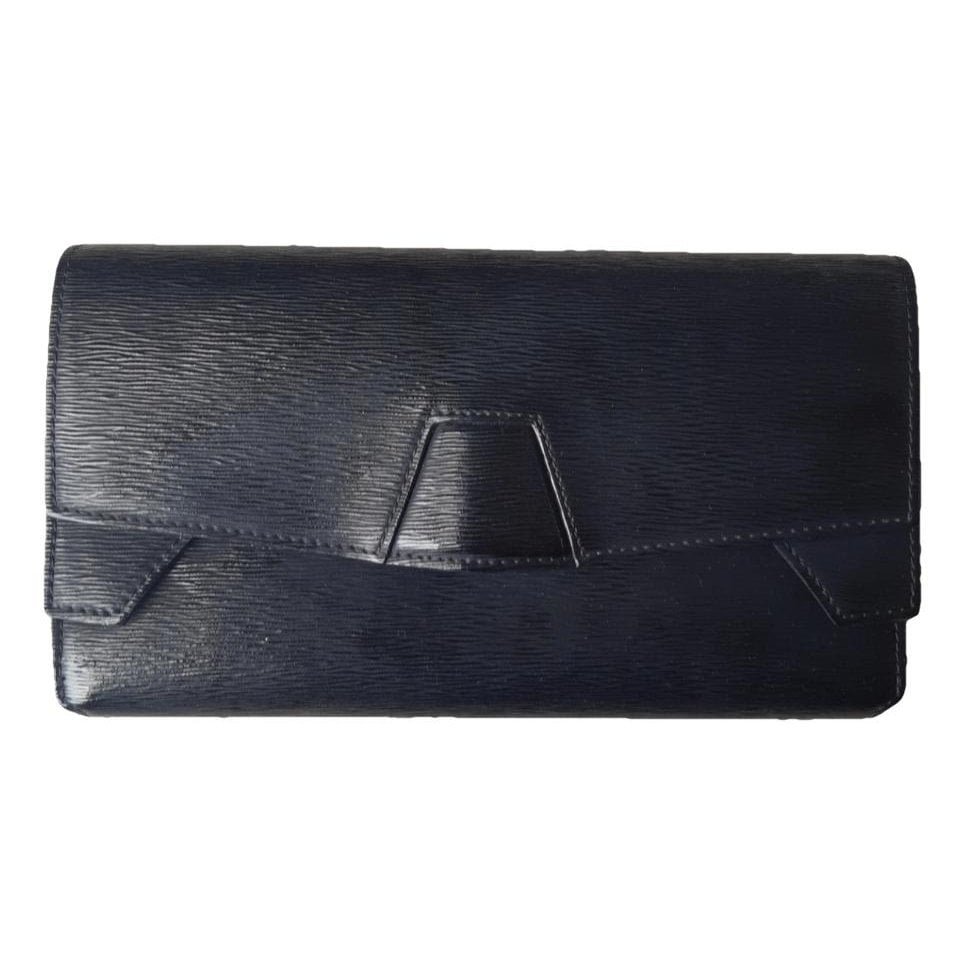 Leather clutch bag