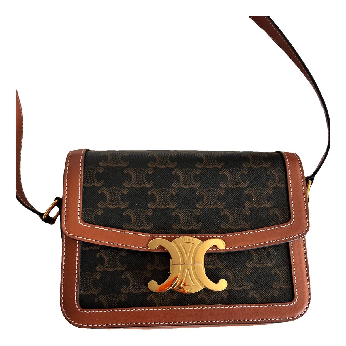 Triomphe leather handbag