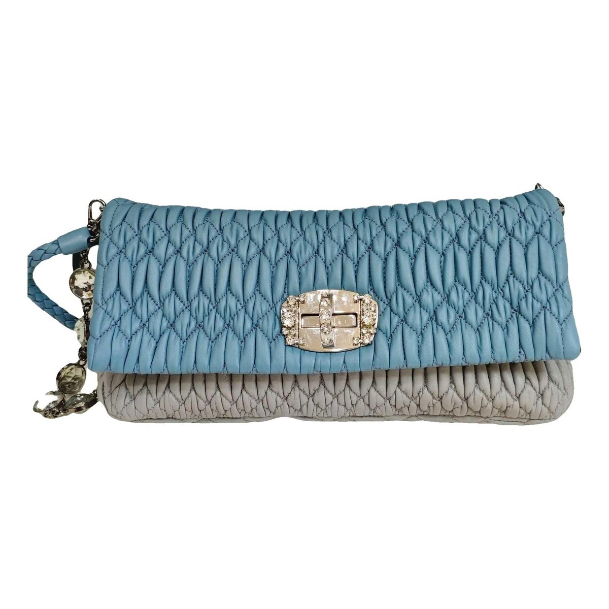 Miu Crystal leather handbag