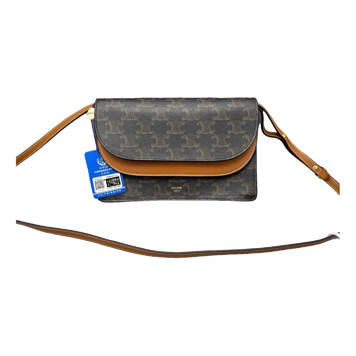 Triomphe leather handbag