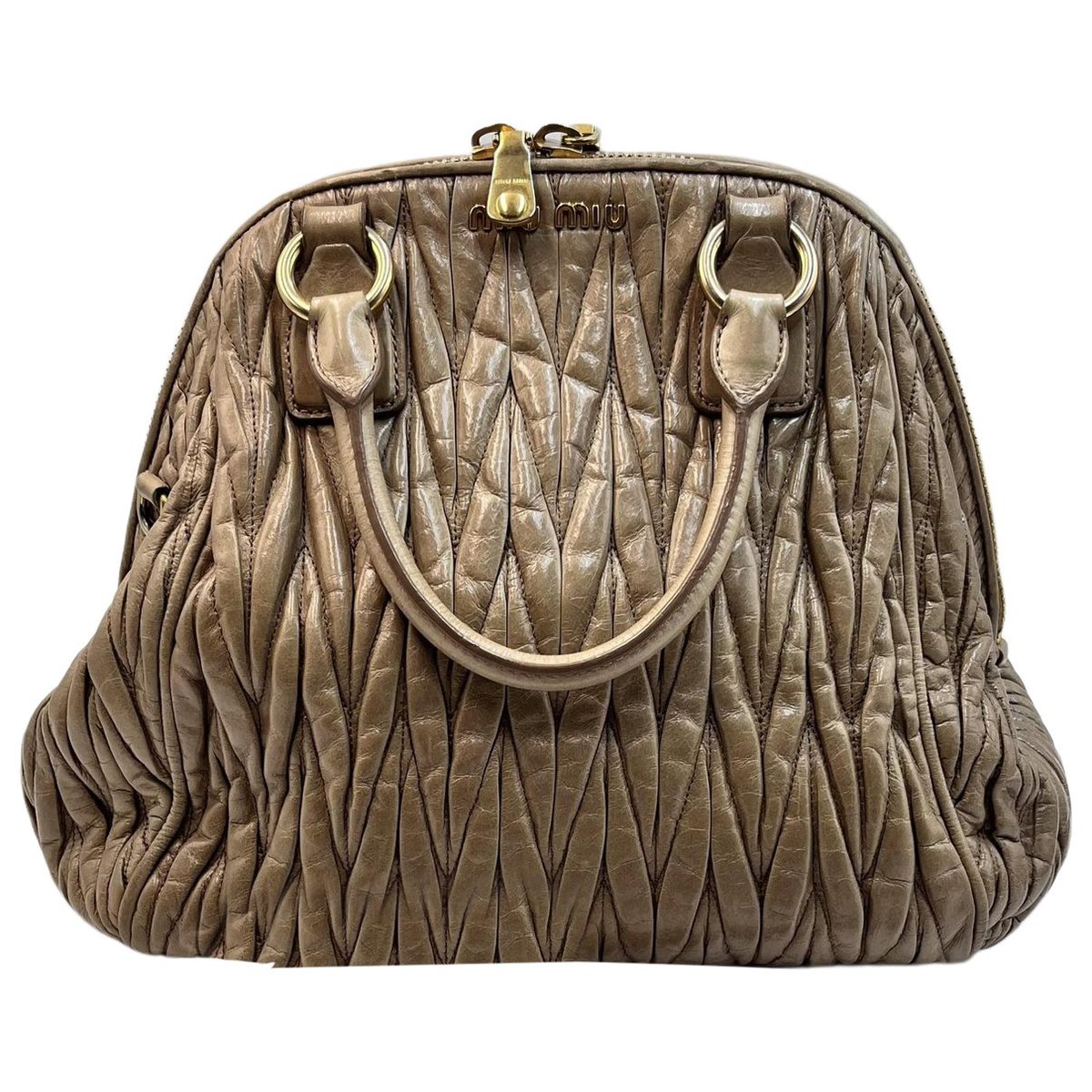 Miu Belle leather handbag