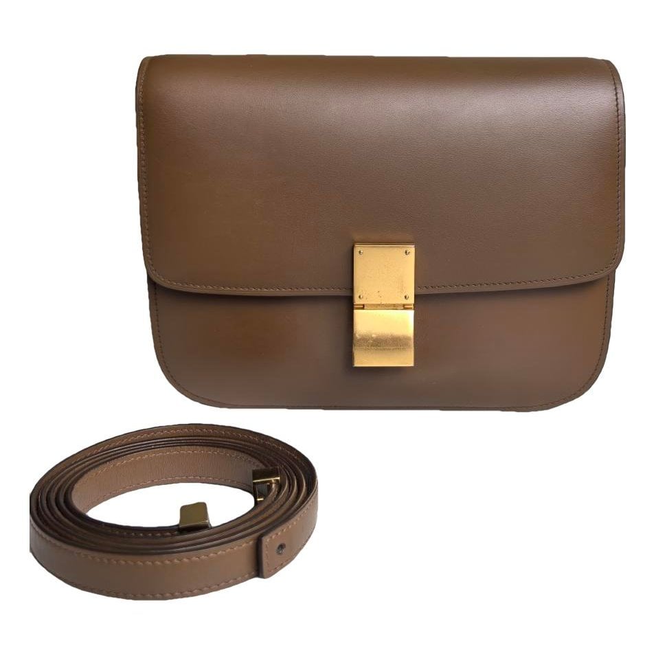 Classic leather crossbody bag