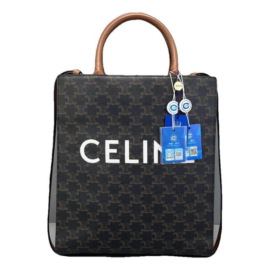 Cabas Vertical leather handbag