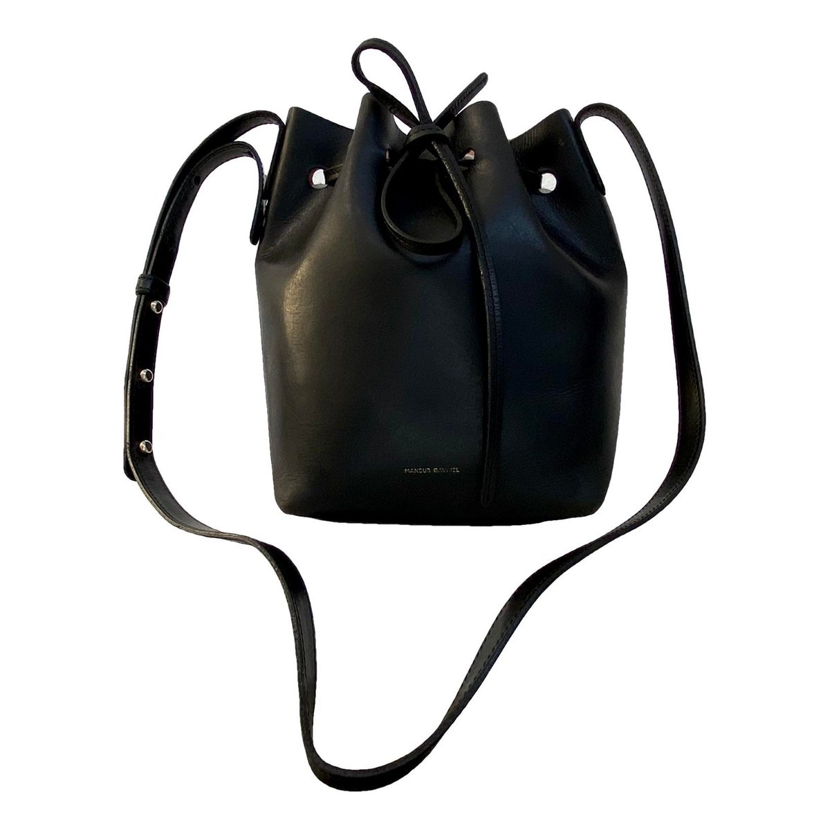 Bucket leather crossbody bag