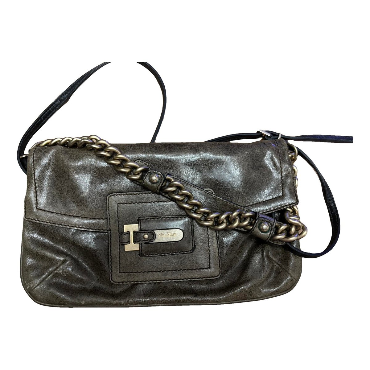 Leather clutch bag