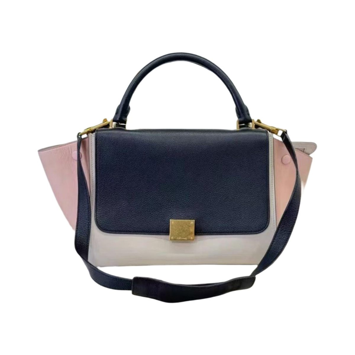 Trapèze leather tote