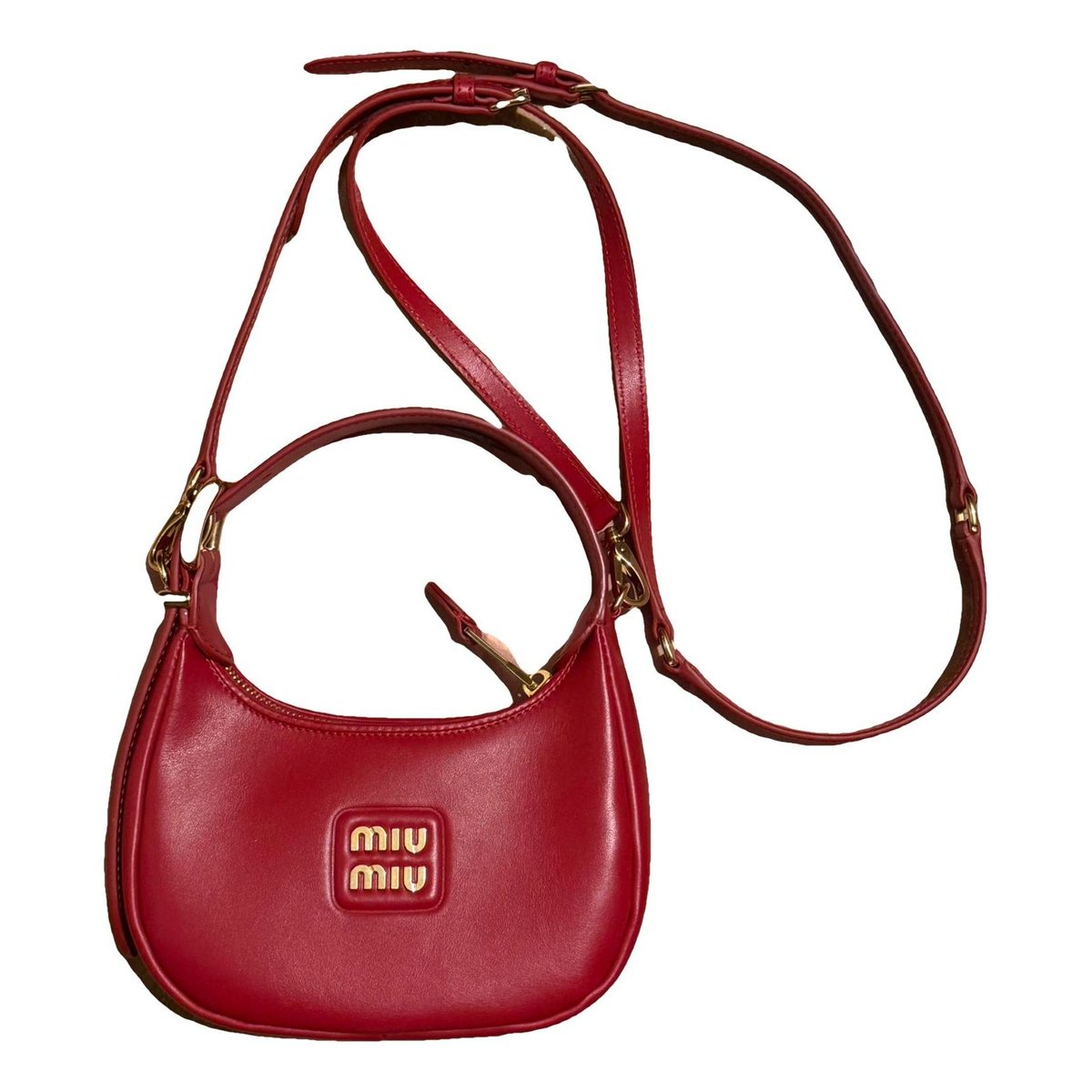 Miu Wander leather crossbody bag