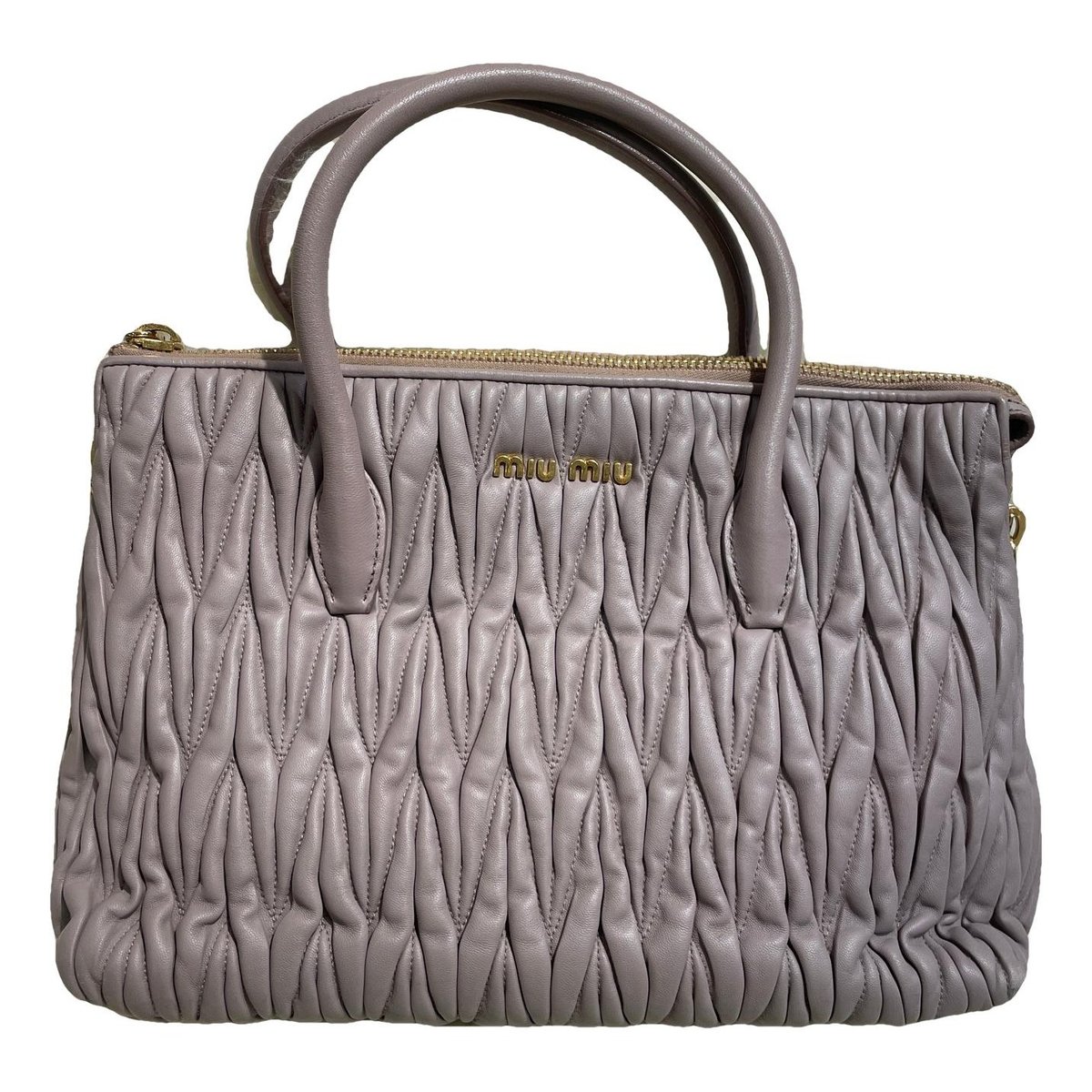 Miu Belle leather handbag