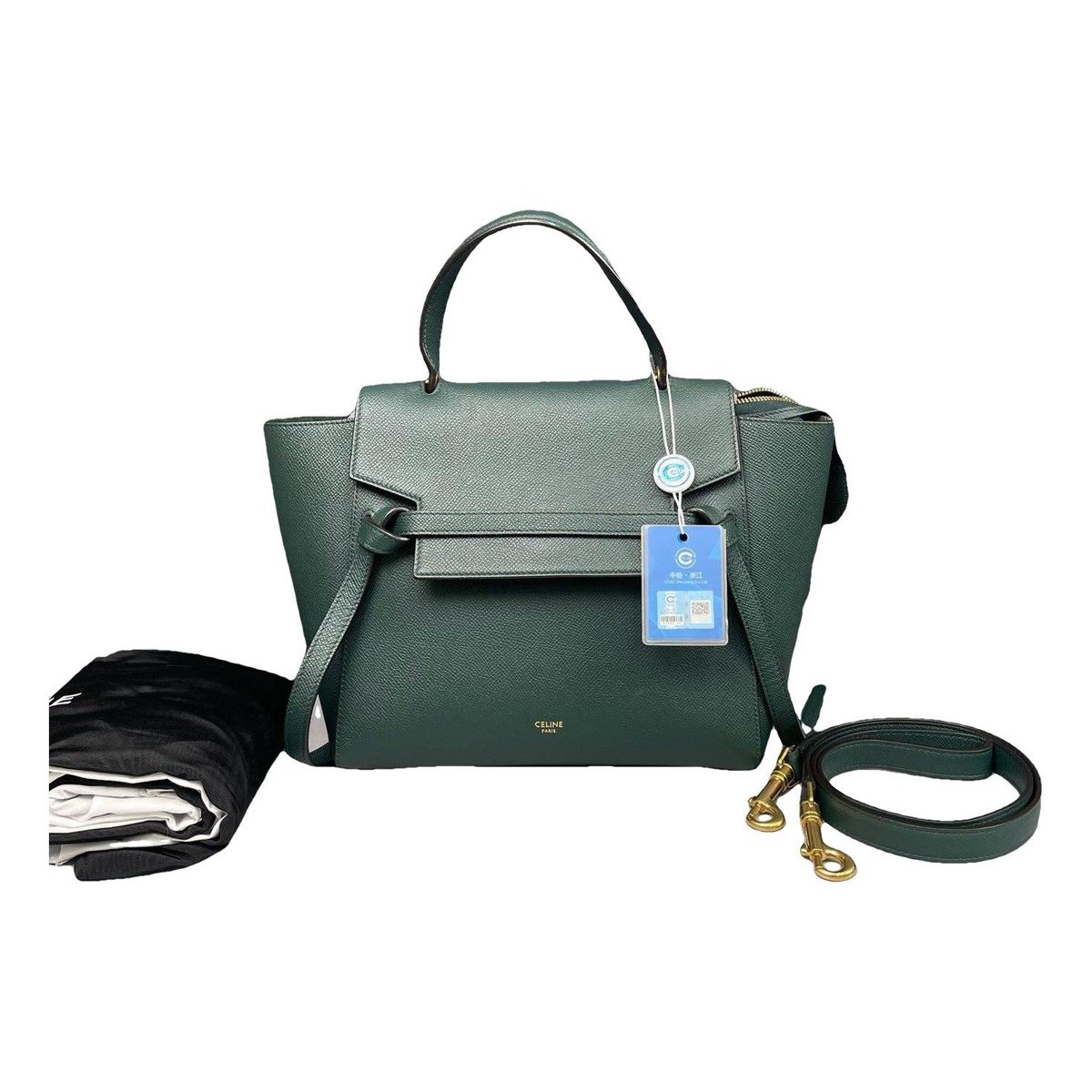 Belt leather crossbody bag