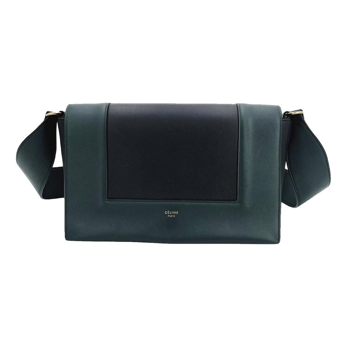Frame leather handbag