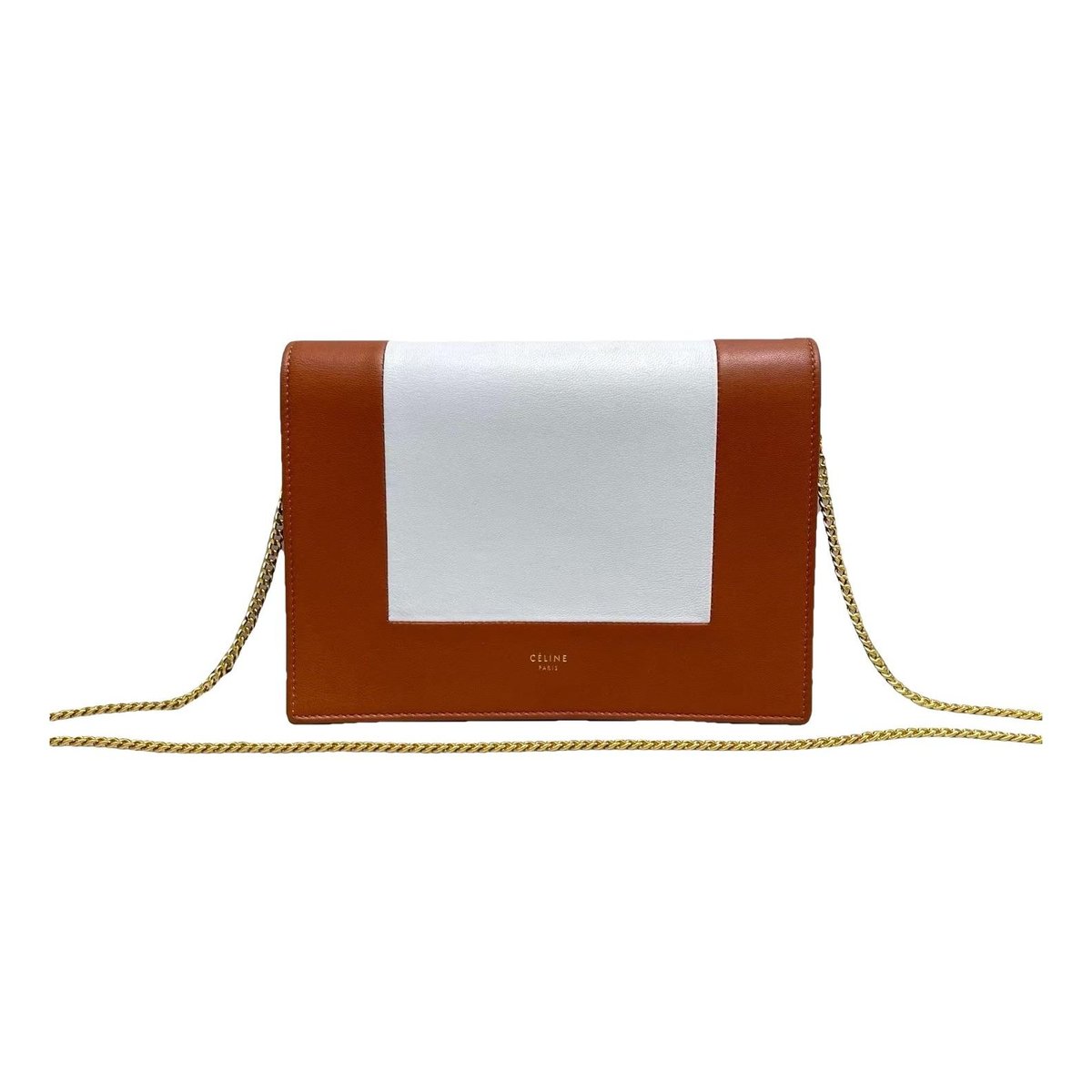 Frame leather handbag