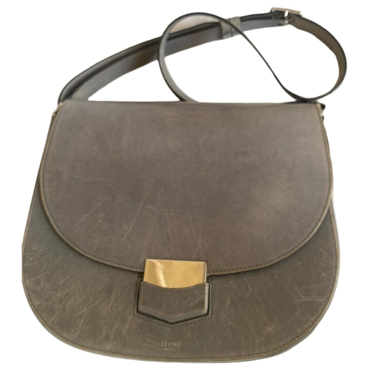 Trotteur leather crossbody bag