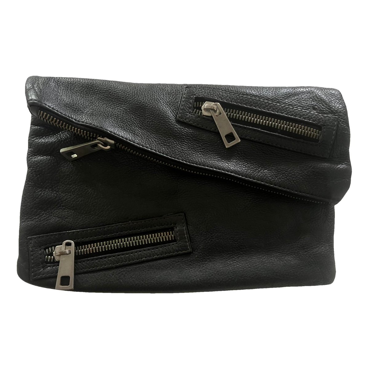 Leather clutch bag