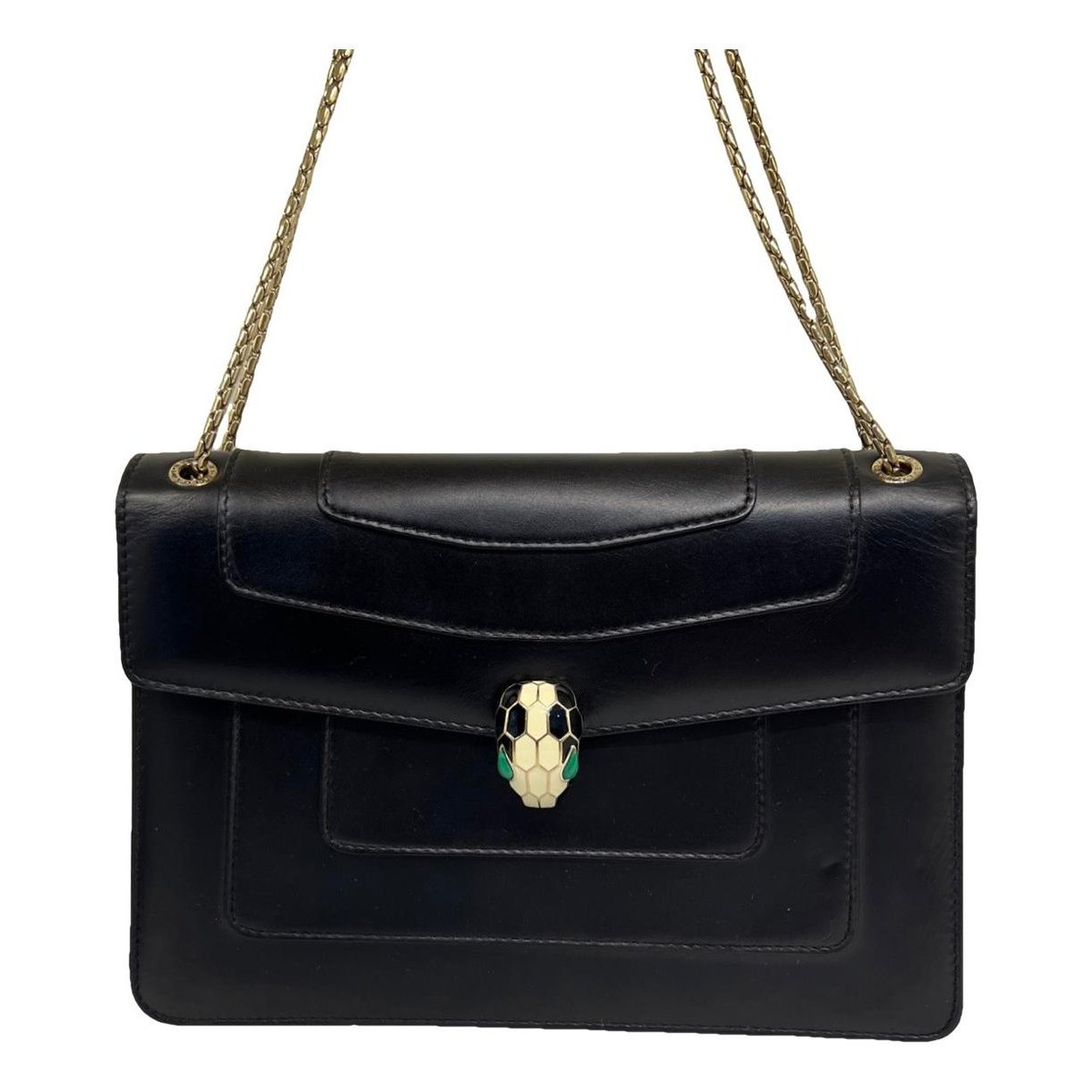 Serpenti leather handbag