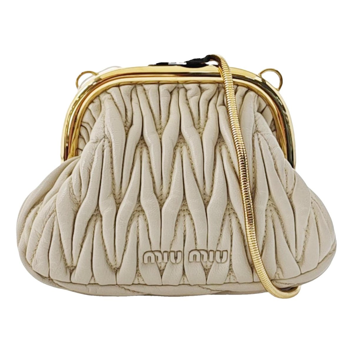 Miu Belle leather handbag