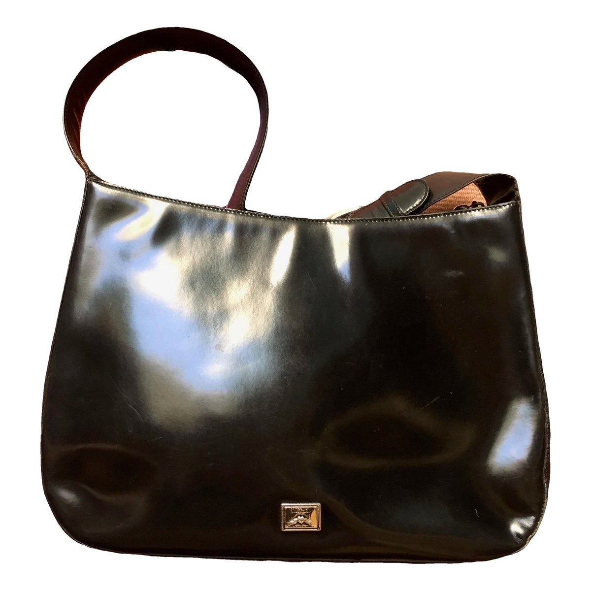 Patent leather handbag