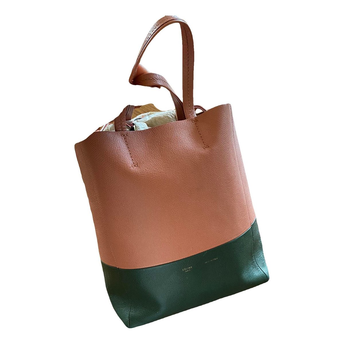 Cabas Vertical leather tote
