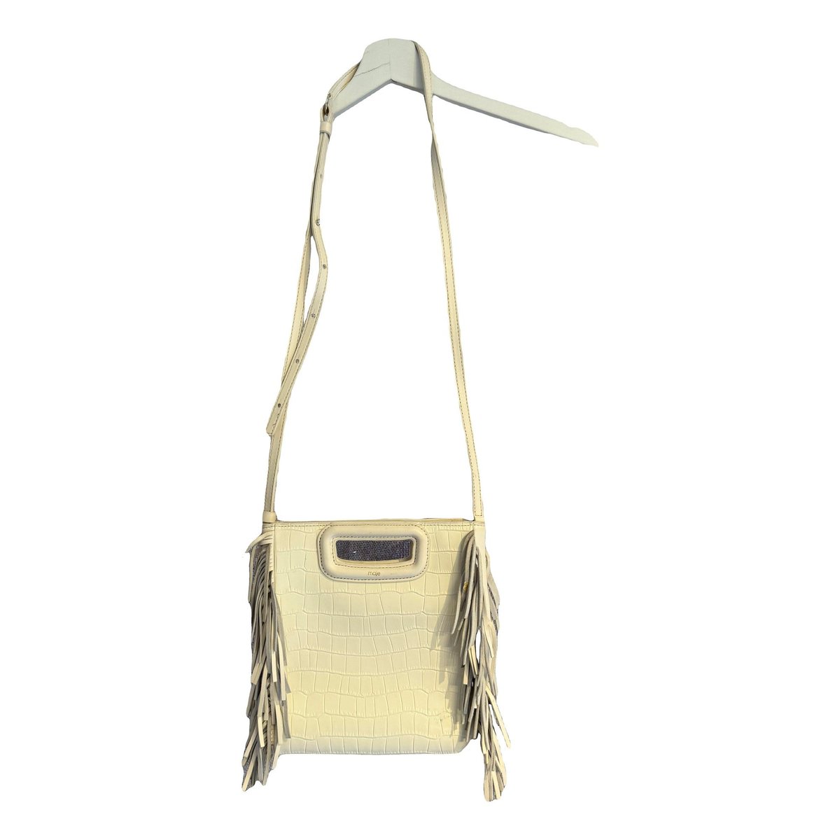 Sac M patent leather crossbody bag