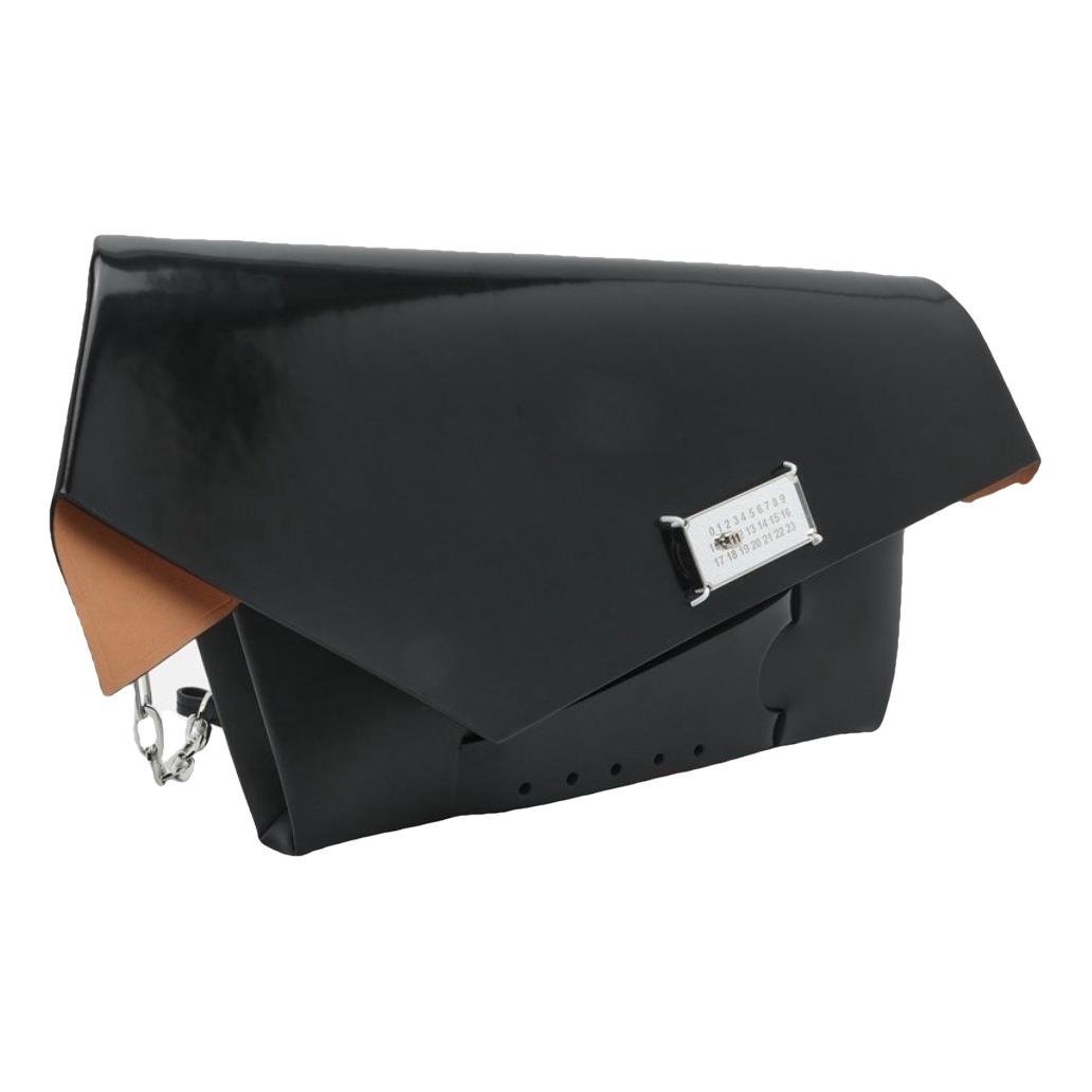 Snatched leather handbag