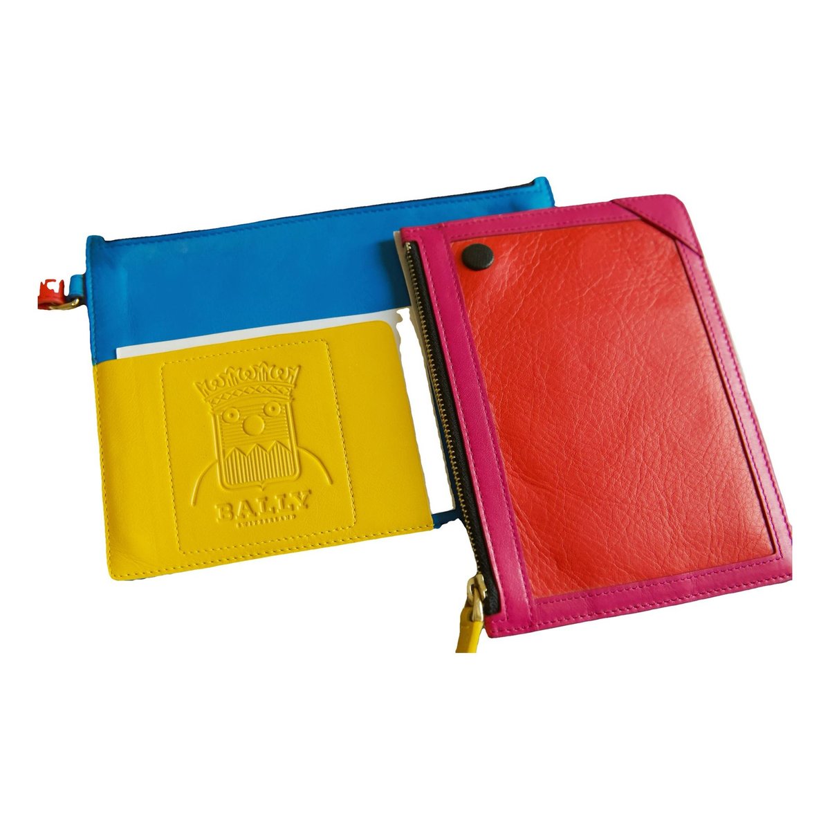Leather clutch bag
